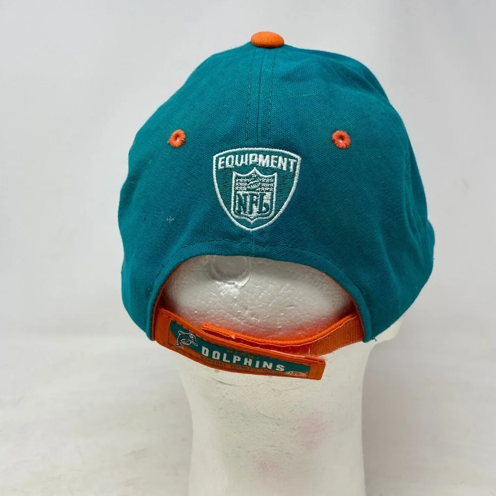 Miami Dolphins NFL Equipment Reebok Hat Adjustable‎ Teal Orange White Mesh Cap